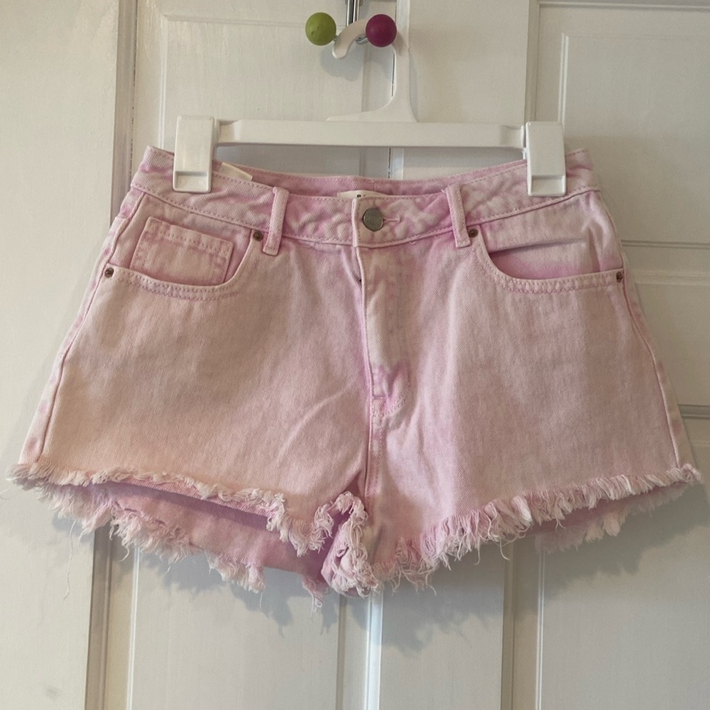 Pacsun pink jean shorts